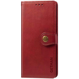 Шкіряний чохол-книжка GETMAN Gallant (PU) для Xiaomi Redmi Note 8T – Червоний