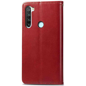 Шкіряний чохол-книжка GETMAN Gallant (PU) для Xiaomi Redmi Note 8T – Червоний