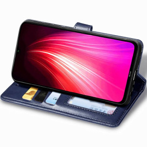 Шкіряний чохол-книжка GETMAN Gallant (PU) для Xiaomi Redmi Note 8T – Синій