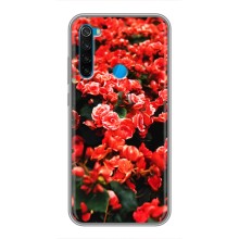 Чехлы с Цветами для Xiaomi Redmi Note 8T (VPrint) (Цветы красные)