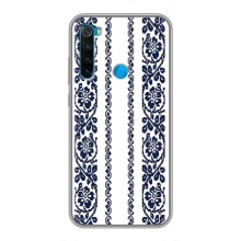 Силіконовый Чохол на Xiaomi Redmi Note 8T з картинкой Вишиванки (Синя вишиванка)