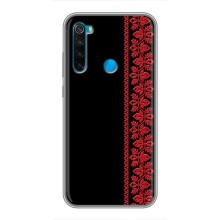 Силіконовый Чохол на Xiaomi Redmi Note 8T з картинкой Вишиванки (Вишиванка на чорному)