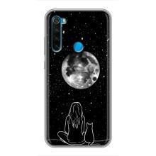 Чохол з малюнком кіт на Xiaomi Redmi Note 8T – Дівчина з котом