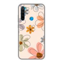 Чохол з квітковим принтом на Сяомі Редмі Ноут 8Т – Кольорові квіти