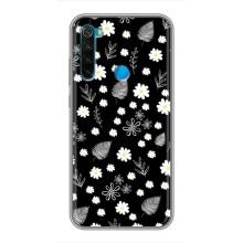 Чехлы с тематикой "ЦВЕТЫ" на Xiaomi Redmi Note 8T (цветение на чорном)