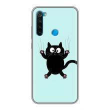 Силиконовый чехол с котиком для Xiaomi Redmi Note 8T (Падающий кот)