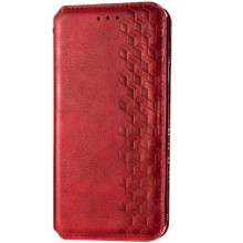 Кожаный чехол книжка GETMAN Cubic (PU) для Xiaomi Redmi Note 9s / Note 9 Pro / Note 9 Pro Max – Красный