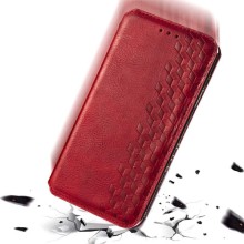 Шкіряний чохол книжка GETMAN Cubic (PU) для Xiaomi Redmi Note 9s / Note 9 Pro / Note 9 Pro Max – Червоний