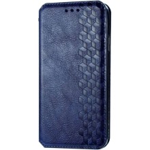 Кожаный чехол книжка GETMAN Cubic (PU) для Xiaomi Redmi Note 9s / Note 9 Pro / Note 9 Pro Max (Синий)