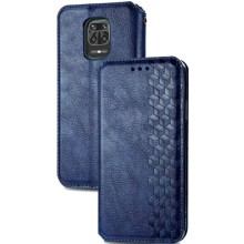 Кожаный чехол книжка GETMAN Cubic (PU) для Xiaomi Redmi Note 9s / Note 9 Pro / Note 9 Pro Max – Синий