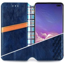 Кожаный чехол книжка GETMAN Cubic (PU) для Xiaomi Redmi Note 9s / Note 9 Pro / Note 9 Pro Max – Синий