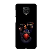 Чехол с Обезьянами Xiaomi Redmi Note 9 Pro Max - (AlphaPrint) (Три обезьяны)