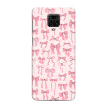 Чехол банты для Xiaomi Redmi Note 9 Pro Max – Фон бантики