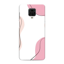 Чехол цветочный дизайн для Xiaomi Redmi Note 9 Pro Max – Розовый фон