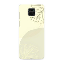 Чехол цветочный дизайн для Xiaomi Redmi Note 9 Pro Max – Зелёный фон