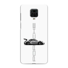Чохол з авто Порше для Xiaomi Redmi Note 9 Pro Max – білий порше