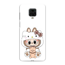 Чехол с принтом Лабубу для Xiaomi Redmi Note 9 Pro Max – Белый Лабубу
