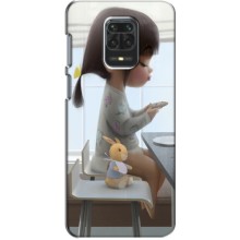 Девчачий Чехол для Xiaomi Redmi Note 9 Pro Max (Девочка с игрушкой)