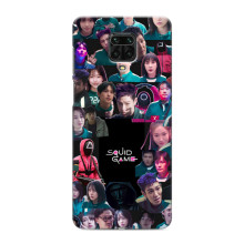 Чохол Гра в кальмара для Xiaomi Redmi Note 9 Pro Max – Колаж гра кальмара