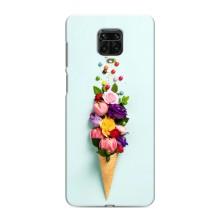 Чохли з тематикою "КВІТИ" на Xiaomi Redmi Note 9 Pro Max (Квітка-морозиво)