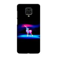 Силиконовый бампер с картинкой животных для Xiaomi Redmi Note 9 Pro Max (Яркий олень)