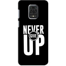 Силиконовый Чехол на Xiaomi Redmi Note 9 Pro Max с картинкой Nike – Never Give UP