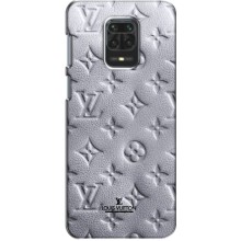 Текстурный Чехол Louis Vuitton для Редми Нот 9 про макс – Белый ЛВ