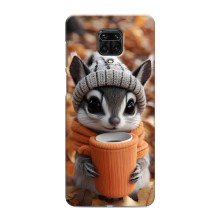 Печатный чехол «Зверята с кофе» для Xiaomi Redmi Note 9 Pro Max