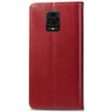 Кожаный чехол-книжка GETMAN Gallant (PU) для Xiaomi Redmi Note 9s / Note 9 Pro / Note 9 Pro Max – Красный