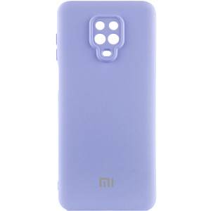 Чохол Silicone Cover Lakshmi Full Camera (AAA) with Logo для Xiaomi Redmi Note 9s / Note 9 Pro – Бузковий