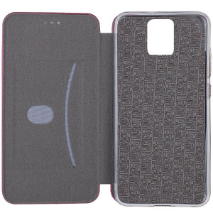 Кожаный чехол-книжка Classy для Xiaomi Redmi Note 9s / Note 9 Pro / Note 9 Pro Max – Бордовый