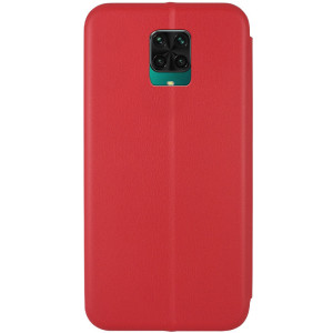 Кожаный чехол-книжка Classy для Xiaomi Redmi Note 9s / Note 9 Pro / Note 9 Pro Max – Красный