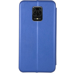 Кожаный чехол-книжка Classy для Xiaomi Redmi Note 9s / Note 9 Pro / Note 9 Pro Max – Синий