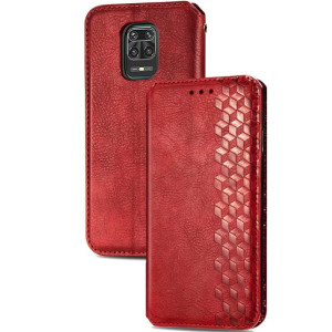 Кожаный чехол-книжка GETMAN Cubic (PU) для Xiaomi Redmi Note 9s / Note 9 Pro / Note 9 Pro Max – Красный