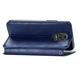 Кожаный чехол-книжка GETMAN Cubic (PU) для Xiaomi Redmi Note 9s / Note 9 Pro / Note 9 Pro Max – Синий