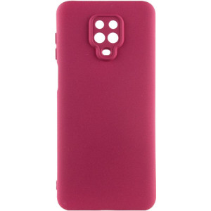 Чехол TPU GETMAN Liquid Silk Full Camera для Xiaomi Redmi Note 9s / Note 9 Pro / Note 9 Pro Max – Бордовый