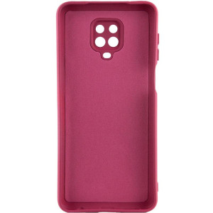 Чехол TPU GETMAN Liquid Silk Full Camera для Xiaomi Redmi Note 9s / Note 9 Pro / Note 9 Pro Max – Бордовый