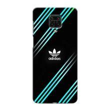 Чохли Адидас для Xiaomi Redmi Note 9 Pro (AlphaPrint) (Адідас з полосами)