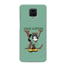 Чехлы Луи Витон для Xiaomi Redmi Note 9 Pro (AlphaPrint - LOUIS VUITTON) (Микки Маус LV)