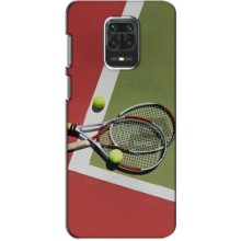 Чехлы с принтом Спортивная тематика для Xiaomi Redmi Note 9 Pro (Ракетки теннис)