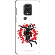 Чехлы с принтом Спортивная тематика для Xiaomi Redmi Note 9 Pro (Волейболист)