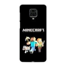 Чохол Майнкрафт на Xiaomi Redmi Note 9 Pro (AlphaPrint) Minecraft (герої Minecraft)