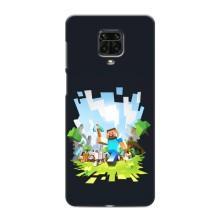 Чохол Майнкрафт на Xiaomi Redmi Note 9 Pro (AlphaPrint) Minecraft (персонажі Minecraft)