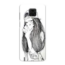 Чохол з друком для Xiaomi Redmi Note 9 Pro - (Мода) (AlphaPrint) (Фото дівчини)