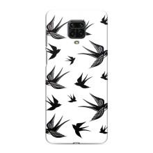 Чохол з пташками на Xiaomi Redmi Note 9 Pro (VPrint) (Ластівки)