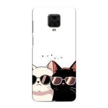 Чохол з малюнком кіт на Xiaomi Redmi Note 9 Pro (Коти в окулярах)
