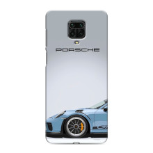 Чохол з авто Порше для Xiaomi Redmi Note 9 Pro – Блакитний Порше