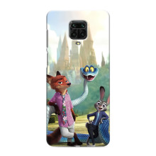 Чехол Зоотрополіс на Xiaomi Redmi Note 9 Pro – Ник Джуди и змея