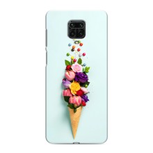Чохли з тематикою "КВІТИ" на Xiaomi Redmi Note 9 Pro (Квітка-морозиво)