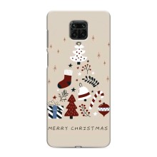 Рождественские Чехлы для Xiaomi Redmi Note 9 Pro (VPrint) (Merry Christmas)